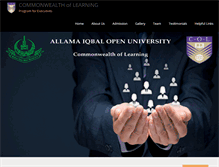 Tablet Screenshot of col.aiou.edu.pk